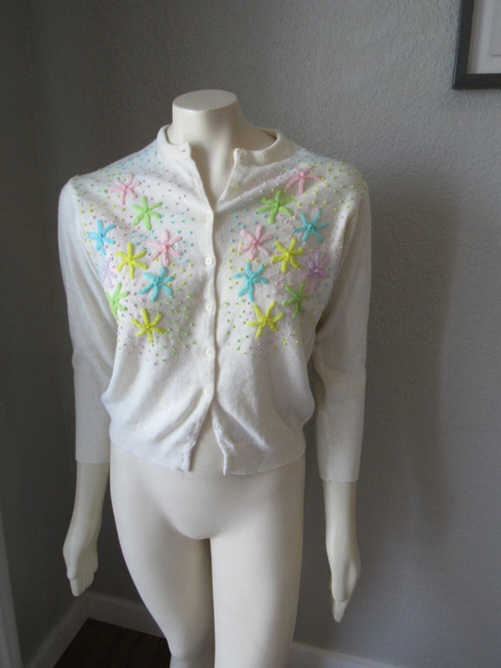 Vintage Hand Embroidered Cardigan
